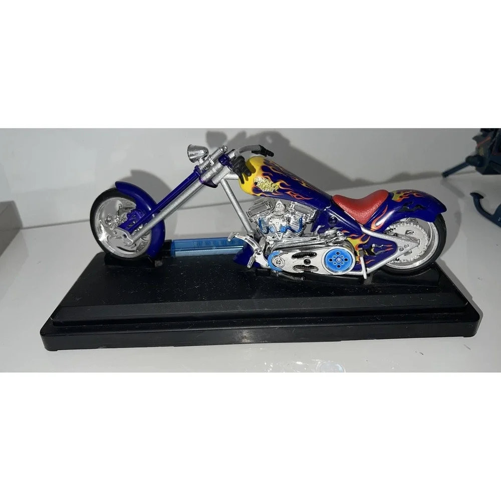 1/12 SCALE BOLEY DIECAST GREY FLAME CHOPPER LIGHT/SOUND(5/#0)